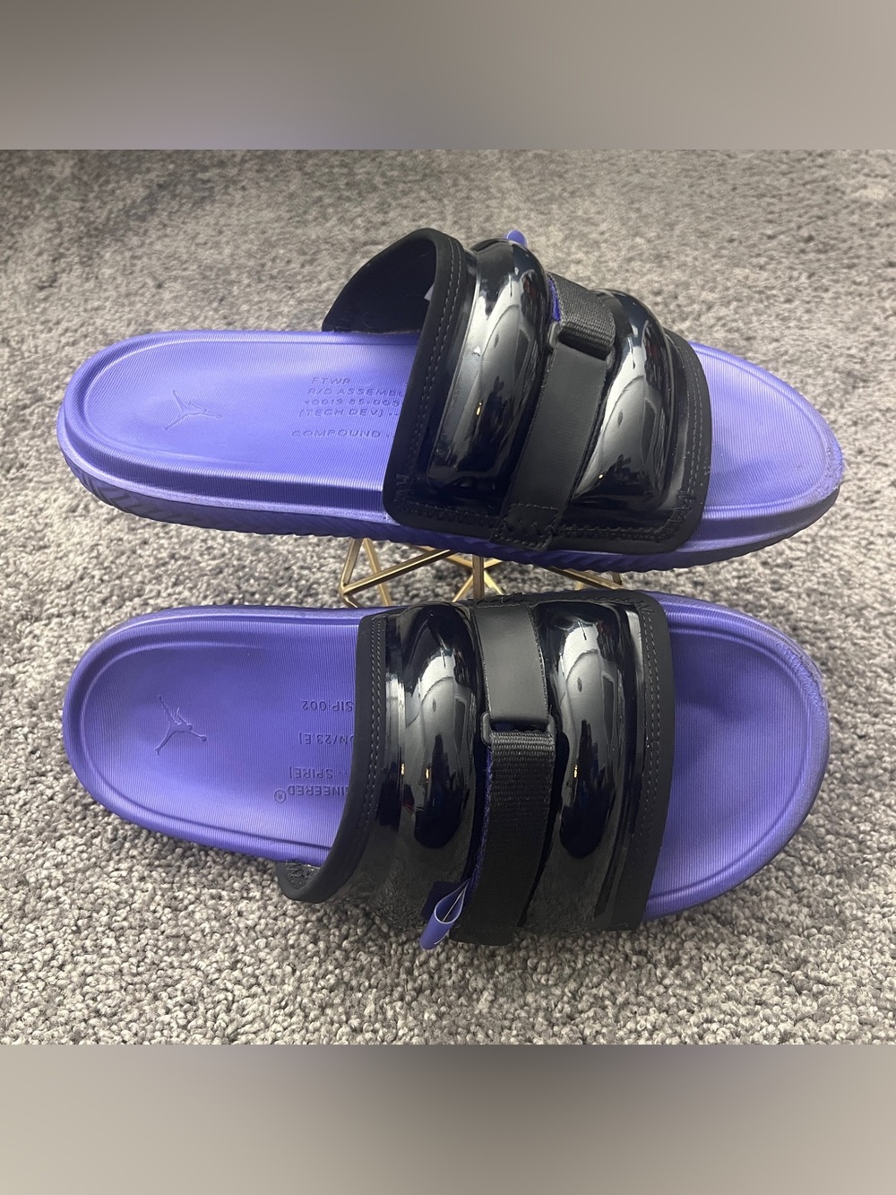 Jordan Super Play Slide Men’s Size 12 Black Dark Concord Slides DM1683-015